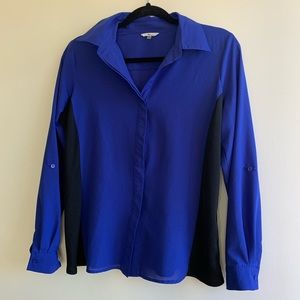 Blue Milano Blouse EUC Sz M